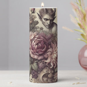 Wicked Plum Petals – Gothic Sanctum in Solitaire Pillar Candle