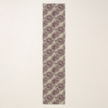 Wicked Plum Petals – Gothic Victorian Elongated  Scarf<br><div class="desc">Beneath blooms of dusky plum and pale blush, a horned figure lurks—watchful, wicked, and unbothered by your gaze. Wicked Plum Petals swirls baroque scrolls and seductive florals into a haunting tableau, where beauty coils around menace like perfume around flame. Perfect for those who prefer their elegance with horns and their...</div>
