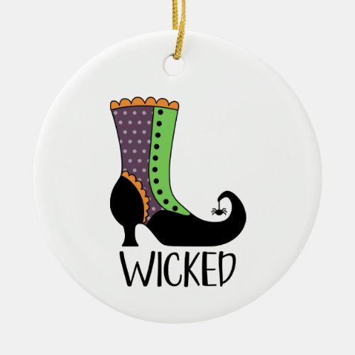 Wicked Shoe Ceramic Ornament