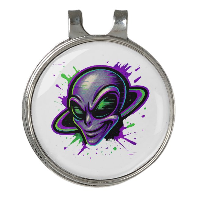 Wicked Shot Alien Golf Hat Clip (Front)