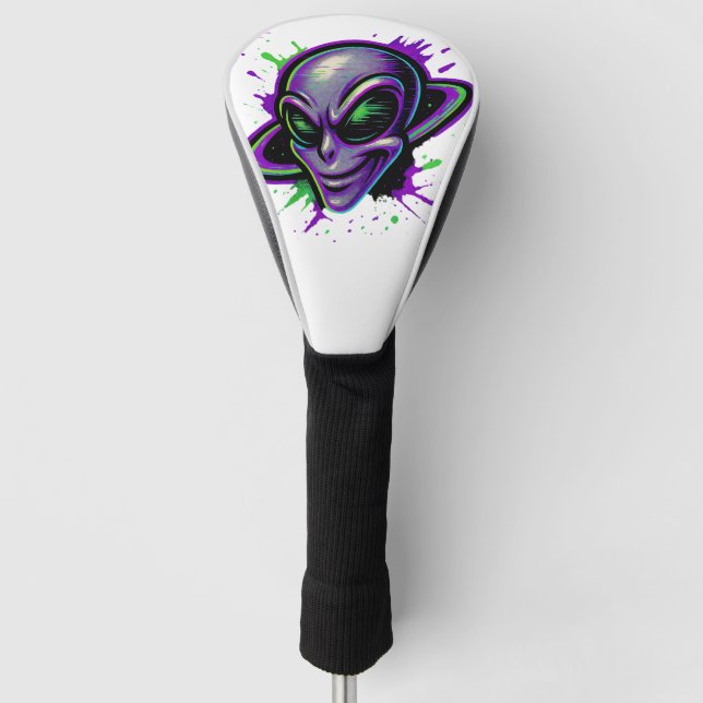 Wicked Shot Alien Golf Head Cover (Front)