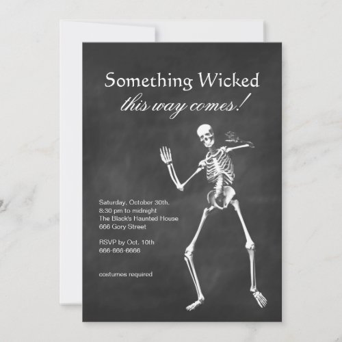 Wicked Skeleton Halloween Invitation