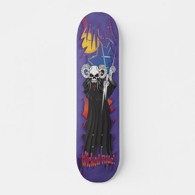 Wicked Skull Skateboard (Front)