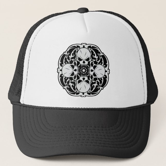 Wicked Skulls Trucker Hat (Front)