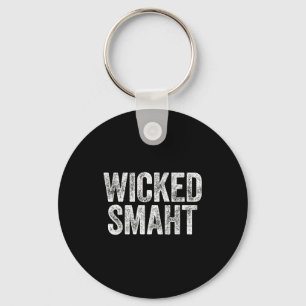 Wicked Smaht Boston Machusetts Shirt Keychain