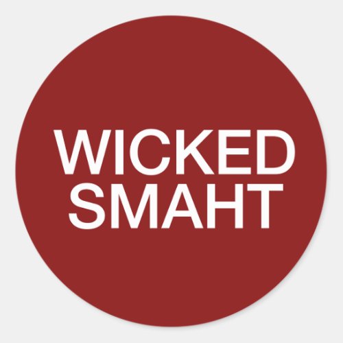 Wicked Smaht Classic Round Sticker