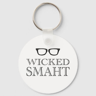 Wicked Smaht(Smart) Boston Speak Humor Keychain