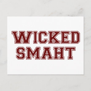 Wicked Smart (Smaht) College Boston Postcard