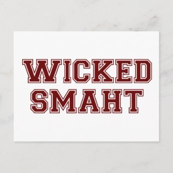 Wicked Smart (smaht) College Boston Postcard by The_Shirt_Yurt at Zazzle