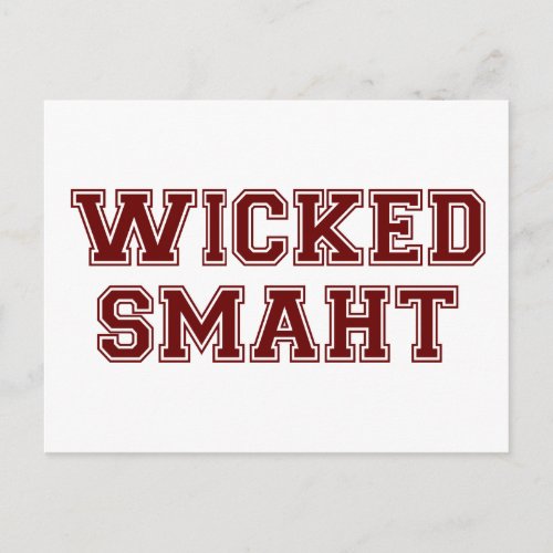 Wicked Smart Smaht College Boston Postcard