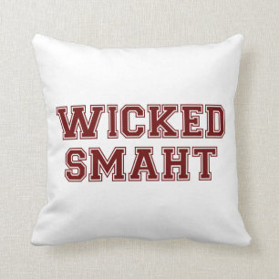 Wicked Smart (Smaht) College Boston Throw Pillow