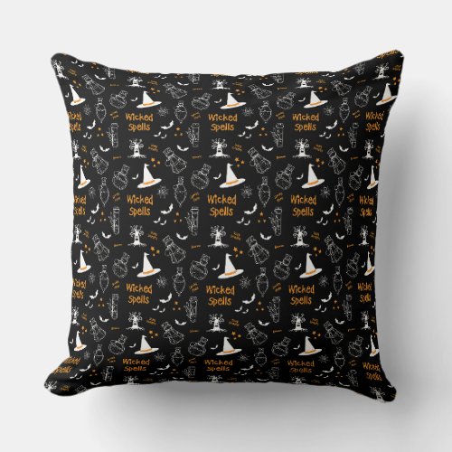 Wicked Spells  Throw Pillow