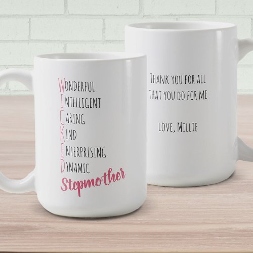 Wicked Stepmother Positive Adjectives Personalized Coffee Mug