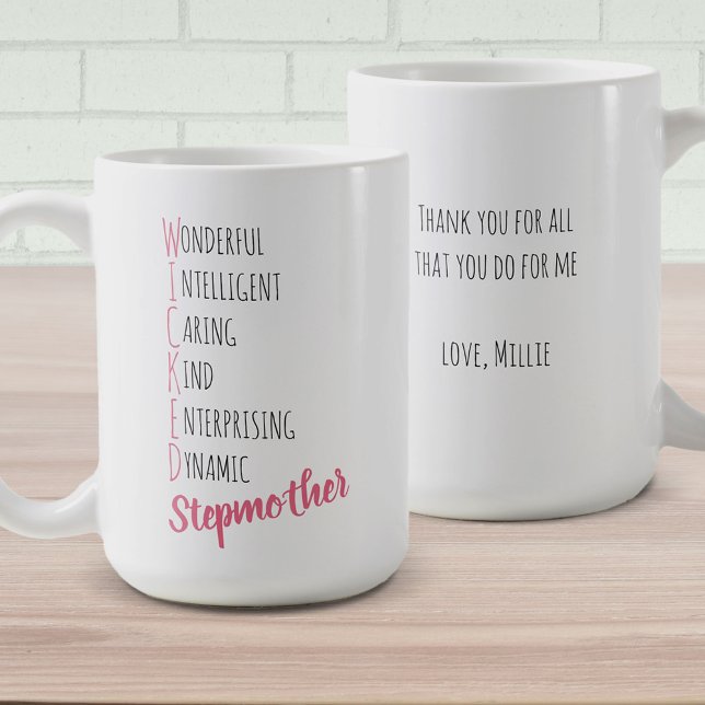 Wicked Stepmother Positive Adjectives Personalized Coffee Mug (Creator Uploaded)