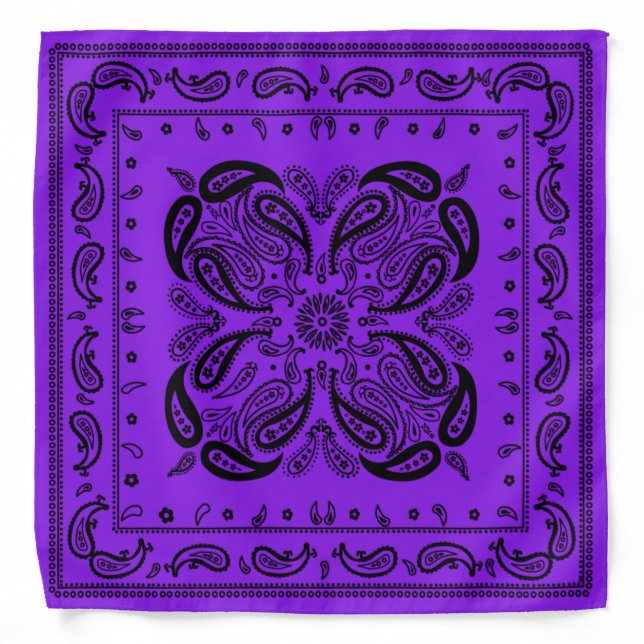 Wicked Style Black and Purple  Bandana (Front)