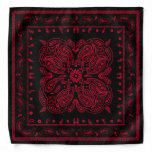 Wicked Style Red And Black Paisley Bandana at Zazzle