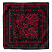 Wicked Style Red and Black Paisley Bandana Wicked Style Red and Black Paisley Bandana