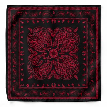 Wicked Style Red And Black Paisley Bandana by MiniBrothers at Zazzle