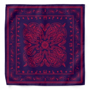 Wicked Style Red And Purple  Bandana by MiniBrothers at Zazzle