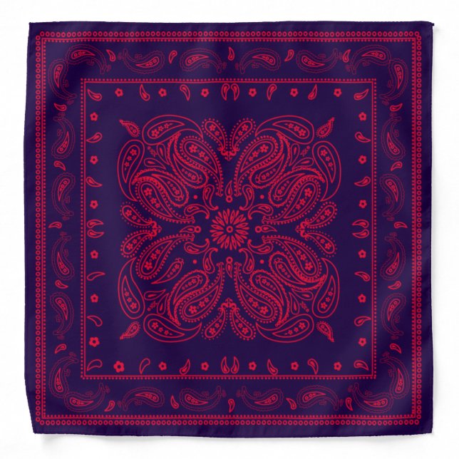 Wicked Style Red and Purple  Bandana (Front)