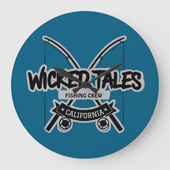Wicked Tales Fishing Crew Large Clock (Front)