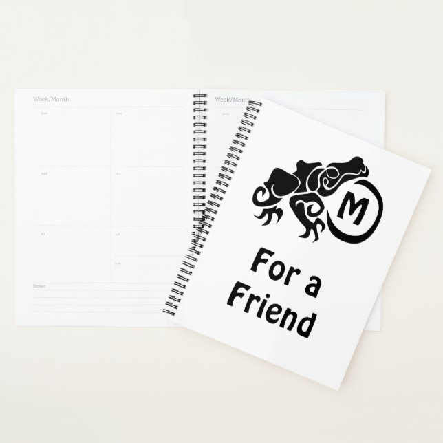 Wicked Tribal Frog Monogram Planner (Display)