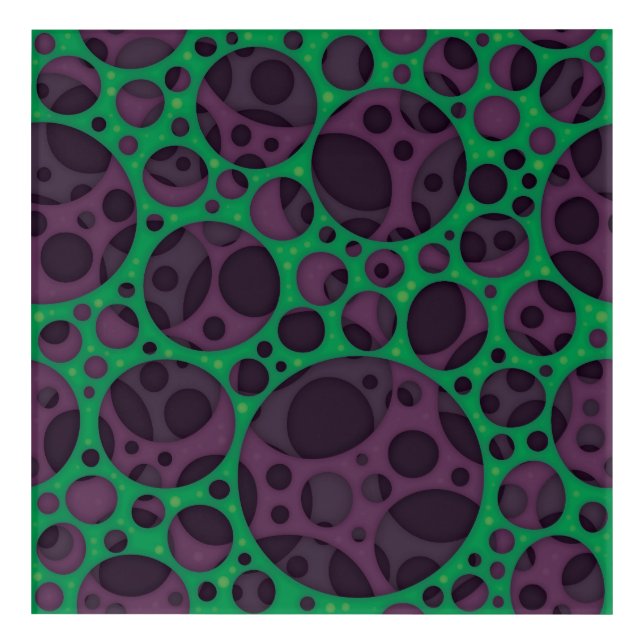 Wicked Trippy Abstract Slime Holes Design Pattern Acrylic Print (Front)