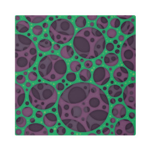 Wicked Trippy Abstract Slime Holes Design Pattern Metal Print
