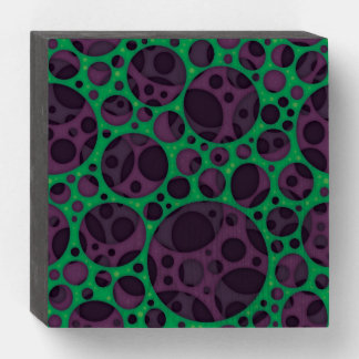 Wicked Trippy Abstract Slime Holes Design Pattern Wooden Box Sign