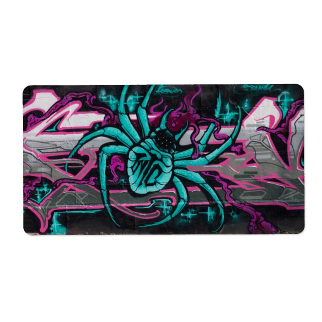 Wicked Turquoise Spider Label (Front)