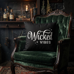 Wicked Vibes Halloween Throw Pillow