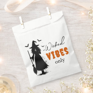 "Wicked Vibes Only" -  Halloween Black Witch –  Favor Bag