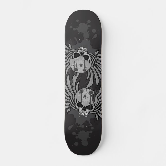Wicked Winged Skull Skateboard Deck (Front)