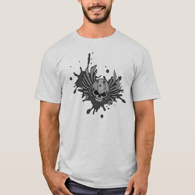 Wicked Winged Skull T-Shirt (Front)