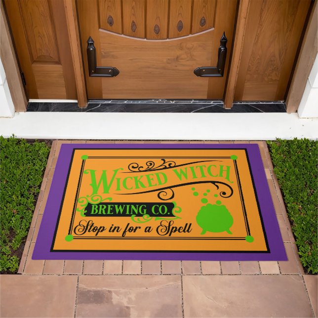 Wicked Witch Brewing Co. – Stop In for a Spell Doormat (Outdoor)