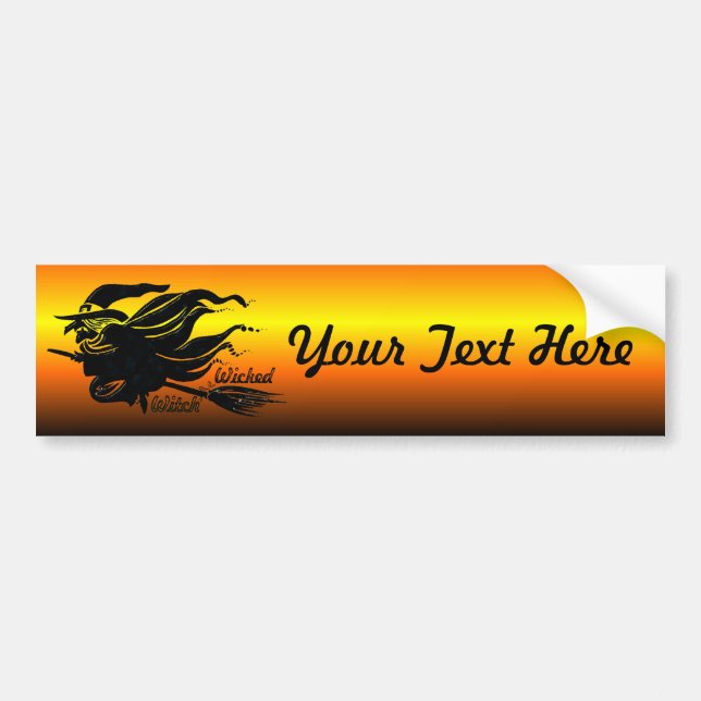 Wicked Witch Bumper Sticker (Front)