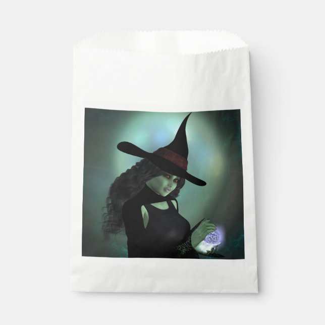 Wicked Witch Casting a Spell Favor Bag (Front)