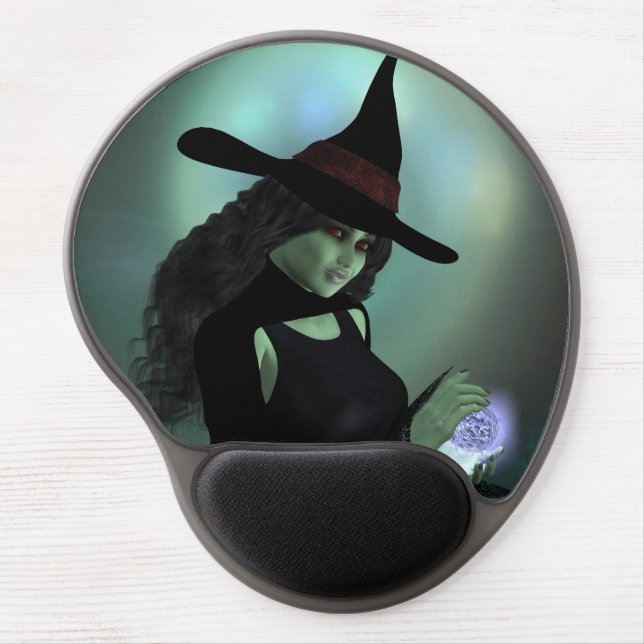 Wicked Witch Casting a Spell Gel Mouse Pad (Front)
