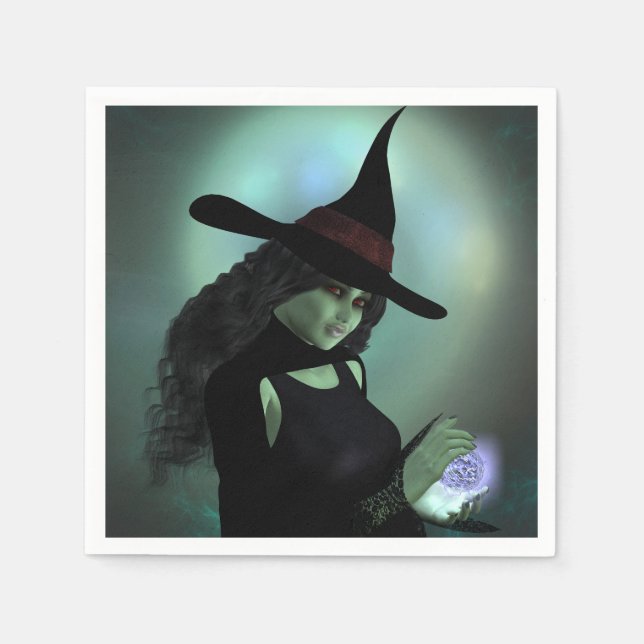 Wicked Witch Casting a Spell Napkins (Front)