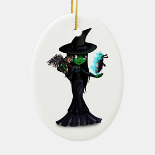 Wicked Witch Ceramic Ornament