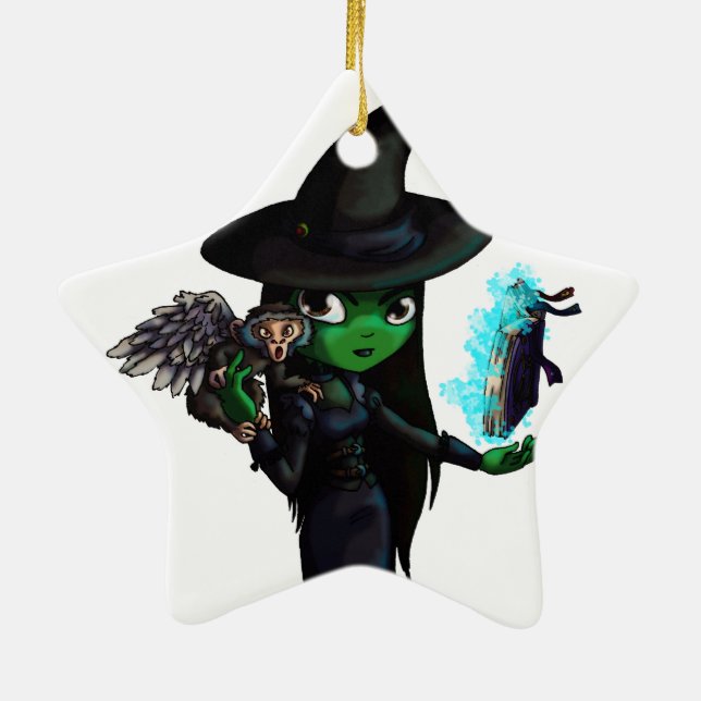 Wicked Witch Ceramic Ornament (Back)