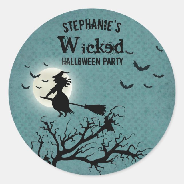 Wicked Witch Classic Round Sticker (Front)