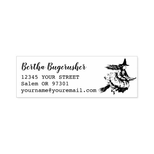 Wicked Witch Custom Name Return Address Self_inking Stamp