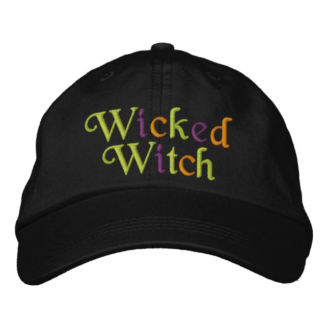 Wicked Witch Embroidered Baseball Cap (Front)