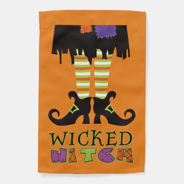 Wicked Witch Garden Flag (Front)