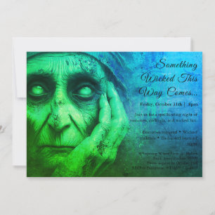 Wicked Witch Halloween Costume Party Invitation