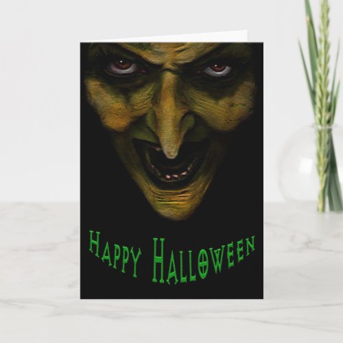 Wicked Witch Halloween Greeting Card
