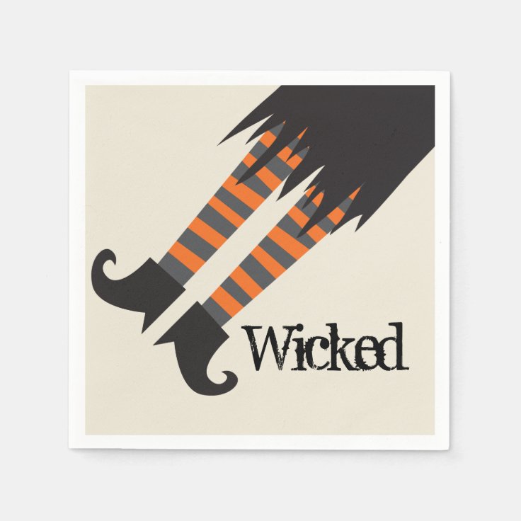 Wicked Witch Halloween Napkins Zazzle