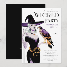 Wicked Witch Halloween Party Invitation