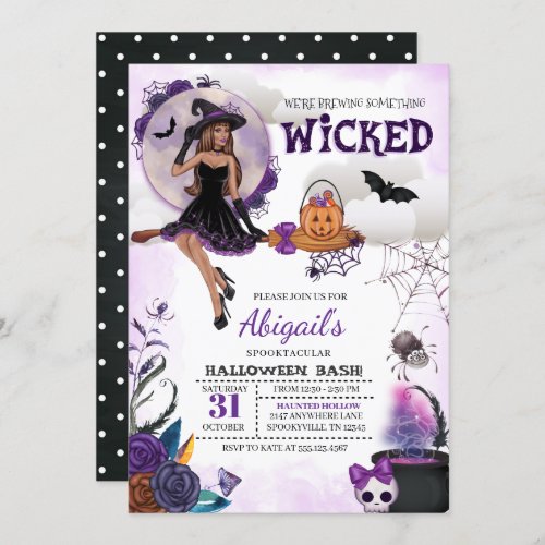 Wicked Witch Halloween Party Invitation